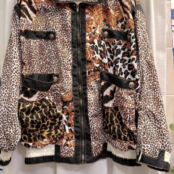 Vintage Clipper Bay Long Sleeve Polyester Animal Print Track Suit Jacket… - Picture 4 of 7